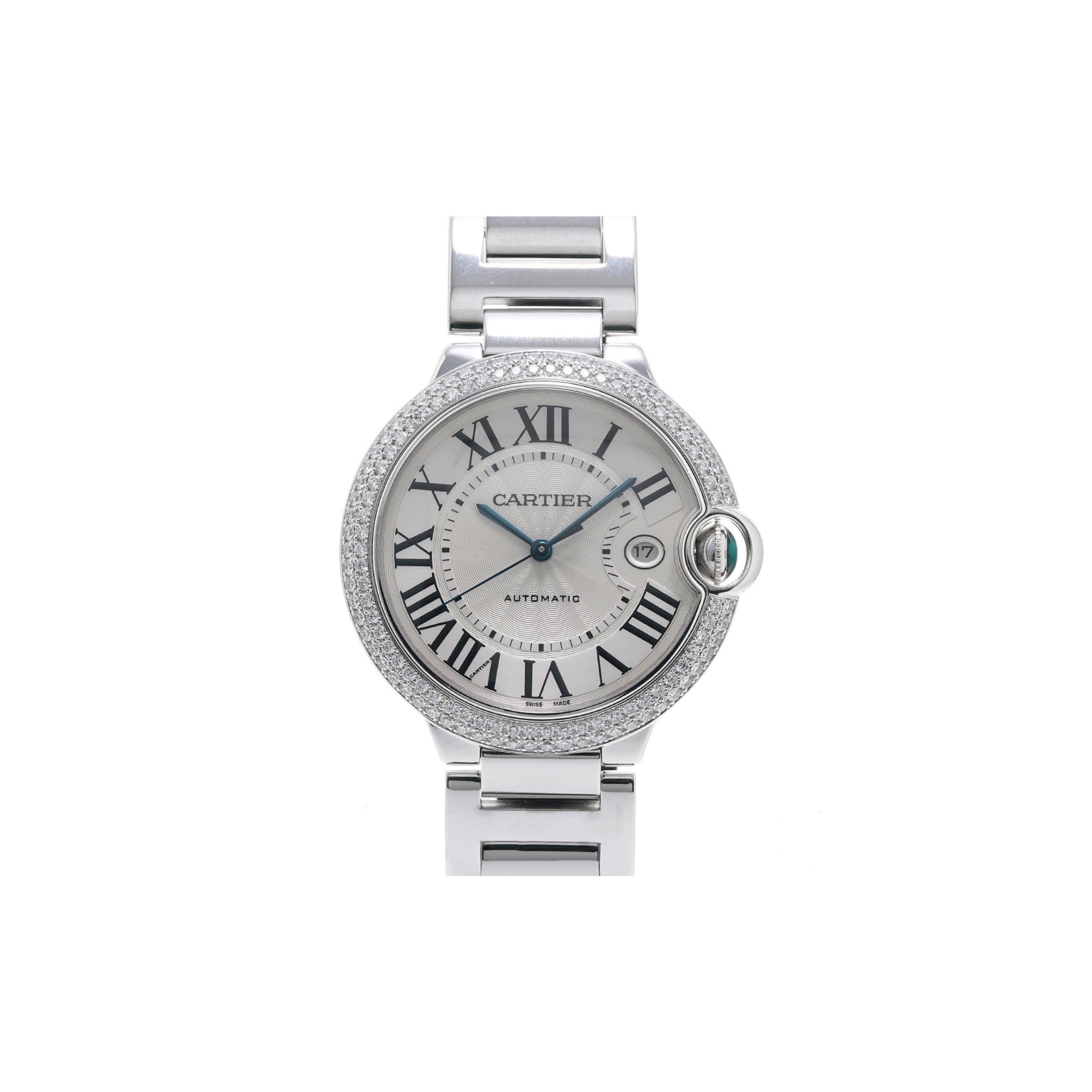 CARTIER BALLON BLEU DE 42MM SILVER MEN'S WATCH WE9009Z3